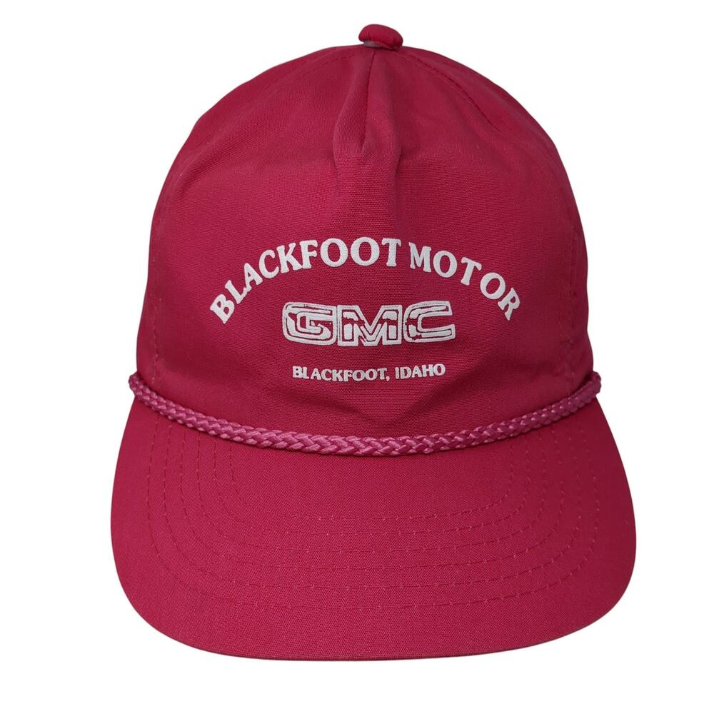 Blackfoot Motor GMC Snapback Rope Hat Pink One Size Adjustable Outdoor